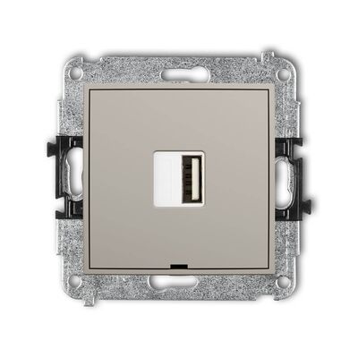 Ładowarka pojedyncza USB typu A 2A Taupe Karlik ICON - 60ICUSBBO-3