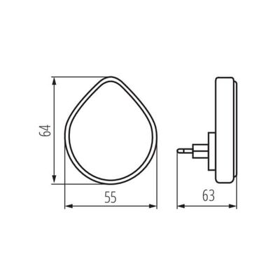 Lampka wtykowa LED ULOV LED DIM WW W Biały Kanlux - 37396