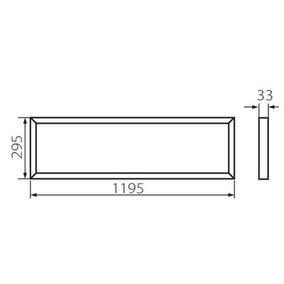 Panel LED podtynkowy BAREV 2X36W3600 120NW 3600lm 4000K b.neutralna 230V Kanlux Miledo - 31129