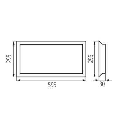 Panel LED podtynkowy BLINGO U E125LM 30NW (bez zasilacza) 3000lm 4000K b.neutralna Kanlux - 37271