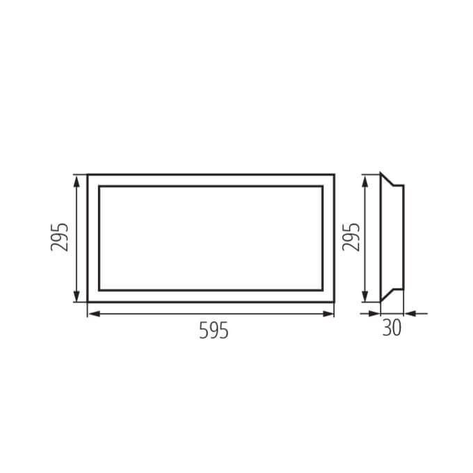 Panel LED podtynkowy BLINGO U E125LM 30NW (bez zasilacza) 3000lm 4000K b.neutralna Kanlux - 37271