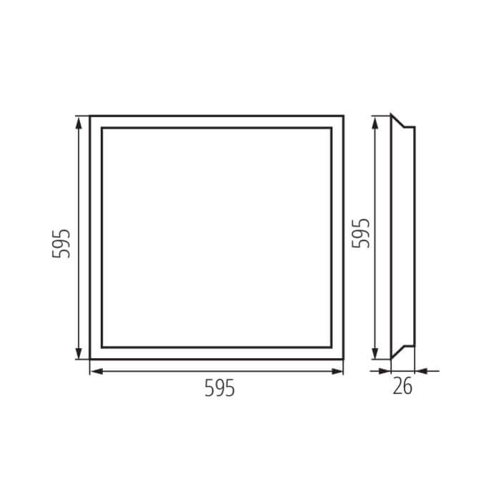 Panel LED podtynkowy BLINGO U E125LM 60NW (bez zasilacza) 5000lm 4000K b.neutralna 230V Kanlux - 37265