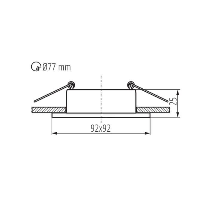 Pierścień oprawy punktowej FELINE DSL G/B Złoty/Czarny Kanlux - 37257