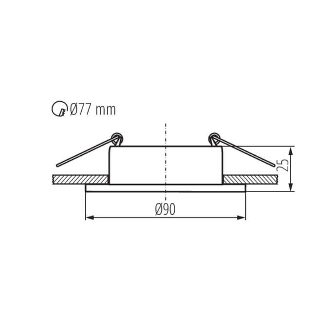 Pierścień oprawy punktowej FELINE DSO G/W Złoty/Biały Kanlux - 37254