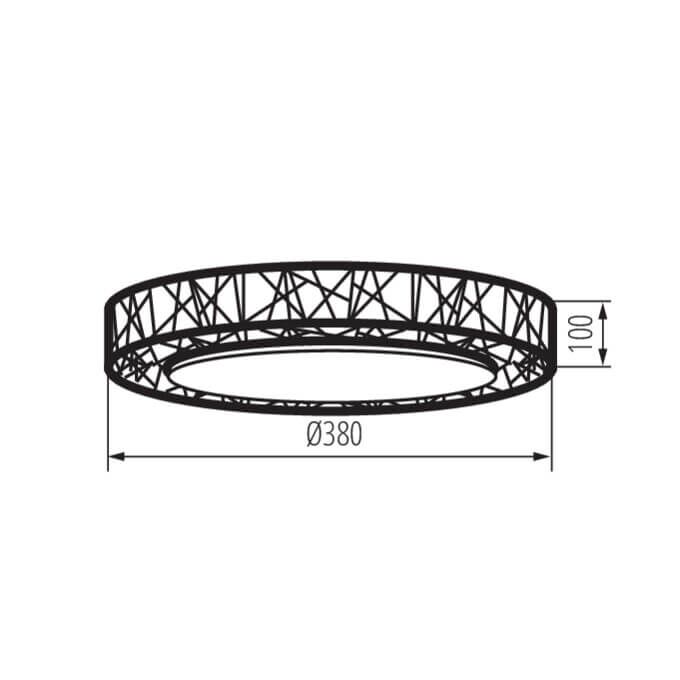 Plafoniera LED AMAZI LED 17,5W NW B 4000K b.neutralna Czarny Kanlux - 37325