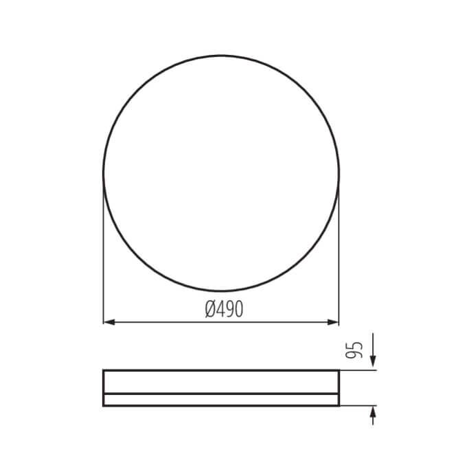 Plafoniera LED ARVOS LED 37W CCT B b.zmienna Czarny Kanlux - 37330