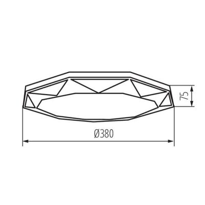 Plafoniera LED CARVO LED 17,5W NW 4000K b.neutralna Biały Kanlux - 37321