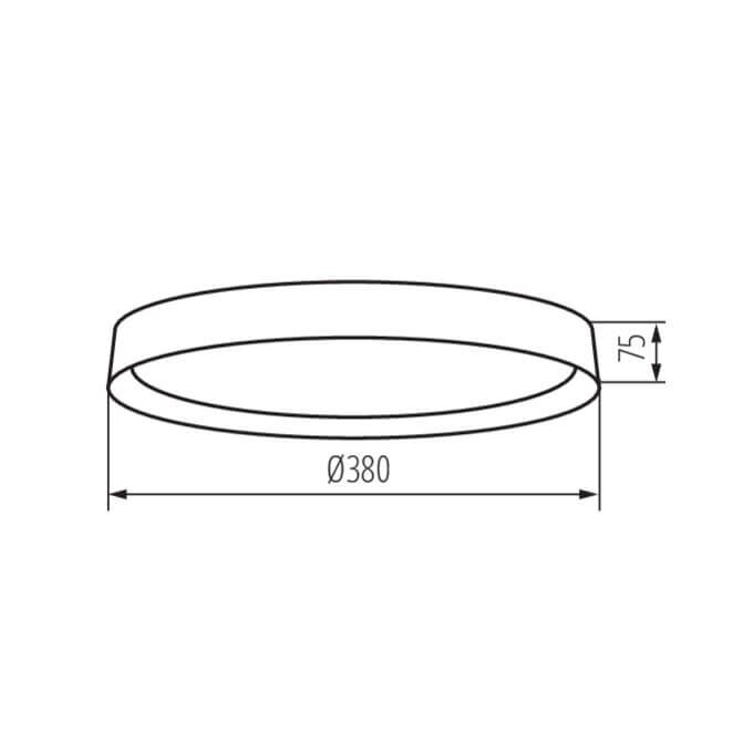 Plafoniera LED SOLN LED 17,5W NW B/G 4000K b.neutralna Biały Kanlux - 37324