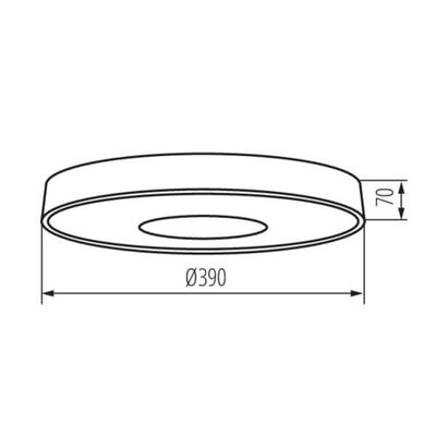 Plafoniera LED VAND LED 17,5W NW B 4000K b.neutralna Czarny Kanlux - 37327