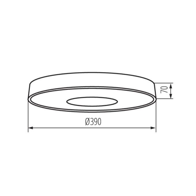 Plafoniera LED VAND LED 17,5W NW B 4000K b.neutralna Czarny Kanlux - 37327