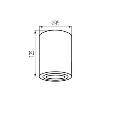 Sufitowa oprawa punktowa BORD DLP-50-SR/B Czarny/Srebrny Kanlux - 22558