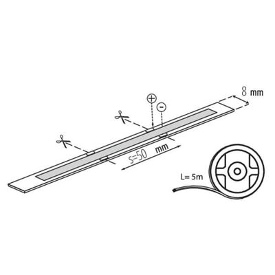 Taśma LED LCOB 10W/M 24 IP00-WW 2300lm 3000K b.ciepła 24V DC Kanlux - 33351