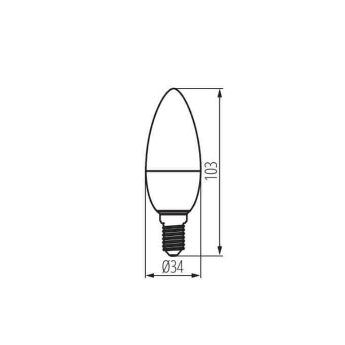 Żarówka LED IQ-LED C35E14 3,4W-WW 470lm 2700K b.ciepła 230V Kanlux - 36682