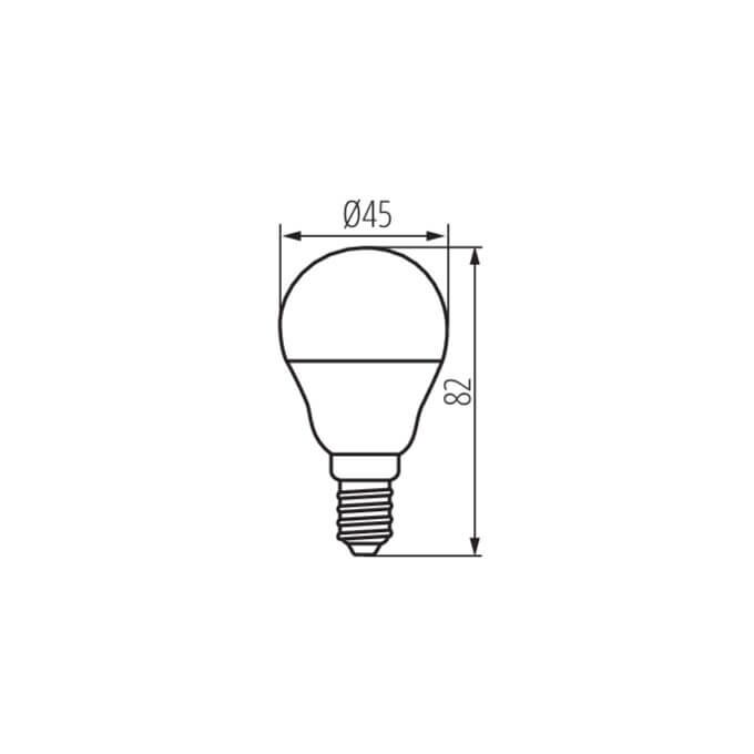 Żarówka LED IQ-LED G45E14 3,4W-CW 470lm 6500K b.zimna 230V Kanlux - 36690