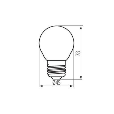 Żarówka LED XLED G45 E27 4,5W-NW 470lm 4000K b.neutralna 230V Kanlux - 37385