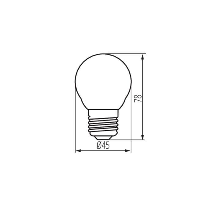 Żarówka LED XLED G45 E27 4,5W-NW 470lm 4000K b.neutralna 230V Kanlux - 37385