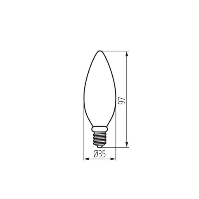 Żarówka LED XLED W C35E14 4,5W-WW 470lm 2700K b.ciepła 230V Kanlux - 37382