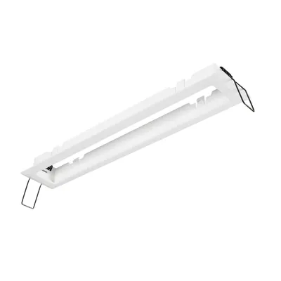 Biały stelaż montażowy podtynkowy do lampy DIRECTO S firmy Intelight, model 90582, z metalowymi uchwytami.