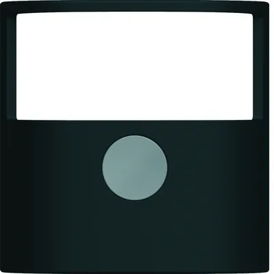 Czarna pokrywa czujnika ruchu Hager Lumina WXD050C z szarym okrągłym elementem sensorycznym na froncie.