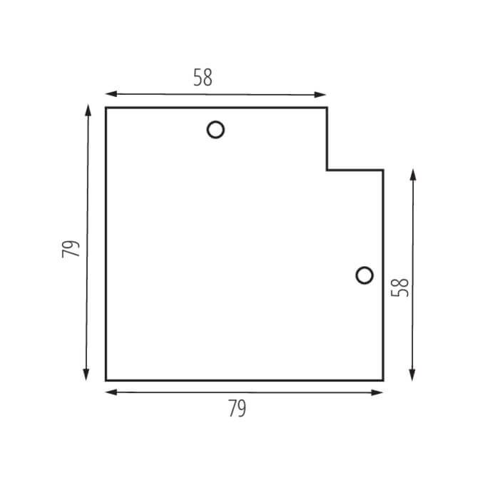 Element systemu szynowego TEAR N RC-CON-L B Czarny Kanlux - 35793