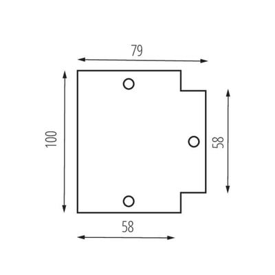 Element systemu szynowego TEAR N RC-CON-T B Czarny Kanlux - 35797