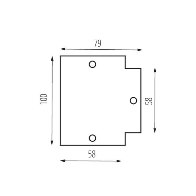 Element systemu szynowego TEAR N RC-CON-T B Czarny Kanlux - 35797