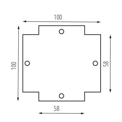 Element systemu szynowego TEAR N RC-CON-X B Czarny Kanlux - 35799