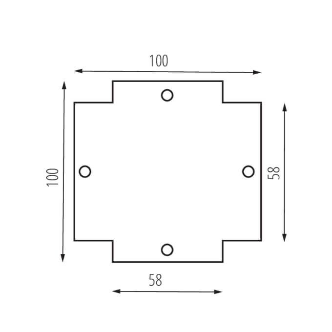 Element systemu szynowego TEAR N RC-CON-X B Czarny Kanlux - 35799