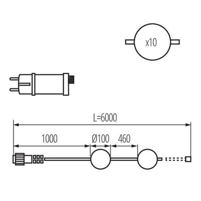 Girlanda świetlna STONO MILK GRL 6M LED IP-67 Kanlux - 38031