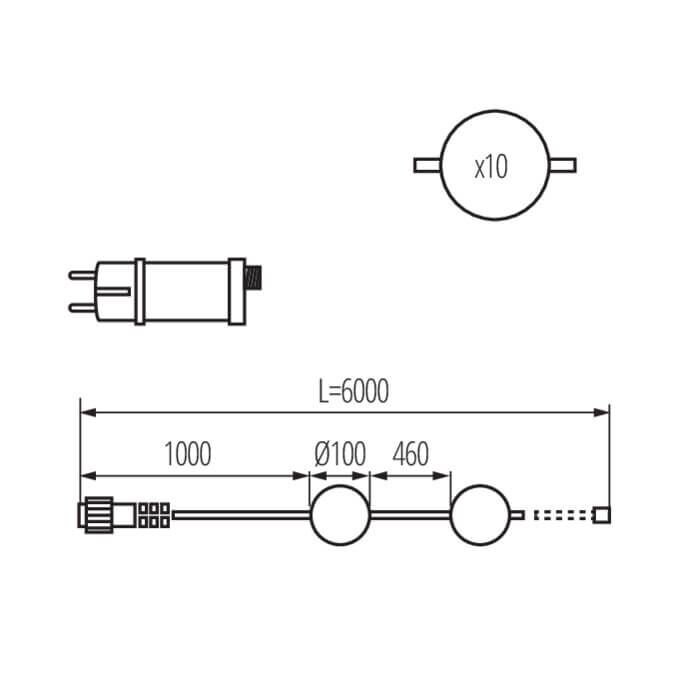 Girlanda świetlna STONO MILK GRL 6M LED IP-67 Kanlux - 38031