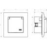 Gniazdo bryzgoszczelne IP-44 Ecru, klapka ecru Ospel Aria - GPH-1UZ/m/27/w
