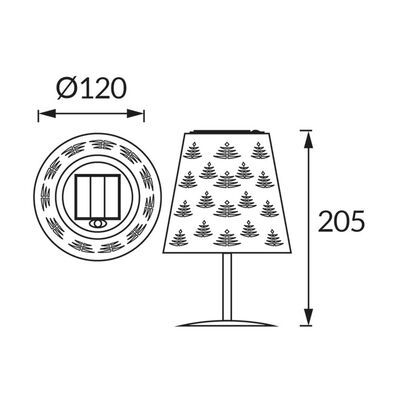 Lampa solarna LUDA LED 20 0,2W BEIGE CW 3lm 6500K b.zimna IP-44 Beżowy Ideus Strühm - 04608