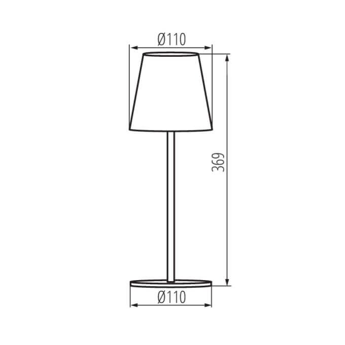 Lampa stołowa LED INITA LED IP54 GR Szary Kanlux - 36326