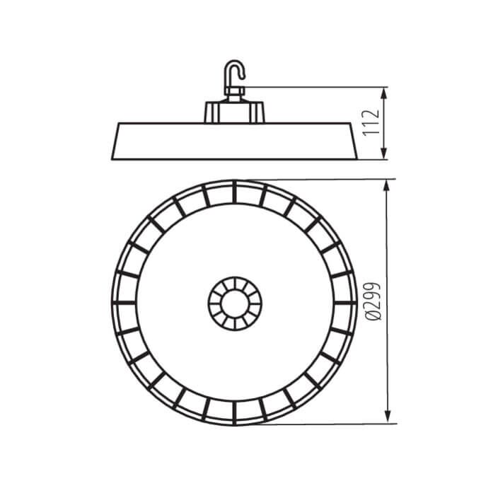 Oprawa LED High Bay HB PRO STRONG 150W-NW 25500lm 4000K b.neutralna IP-65 Kanlux - 27158