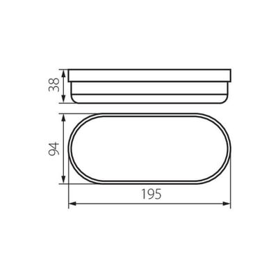 Oprawa kanałowa TOLU C LED 12W-NW-W 1050lm 4000K b.neutralna IP-54 Kanlux Miledo - 31496