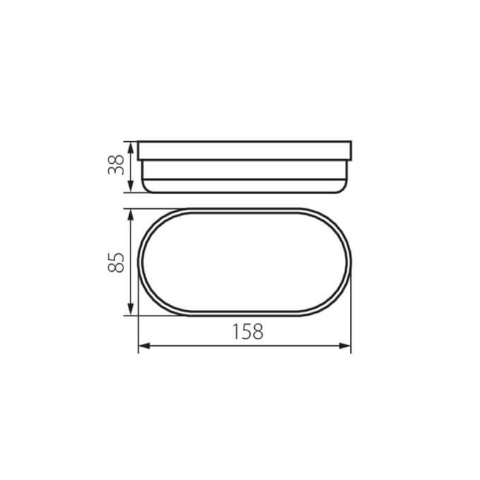 Oprawa kanałowa TOLU C LED 6W-NW-W 420lm 4000K b.neutralna IP-54 Kanlux Miledo - 31495