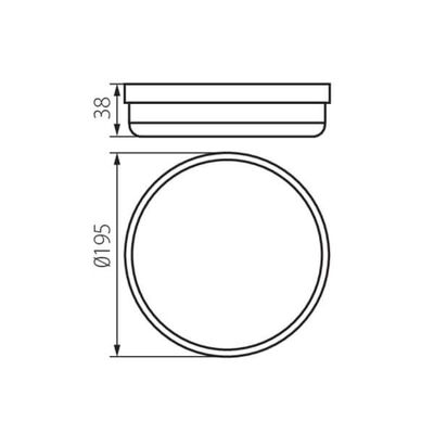 Oprawa kanałowa TOLU O LED 18W-NW-W 1620lm 4000K b.neutralna IP-54 Kanlux Miledo - 31498