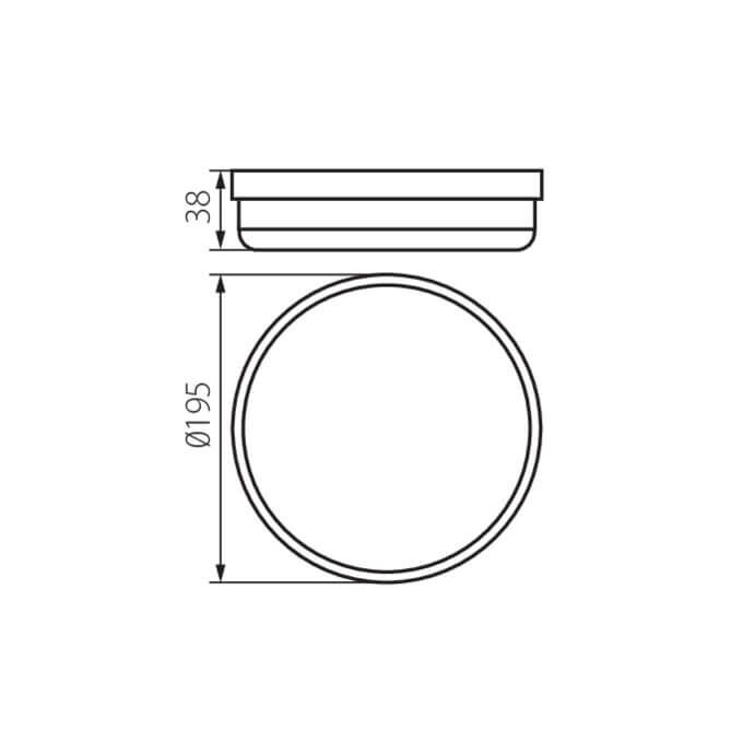 Oprawa kanałowa TOLU O LED 18W-NW-W 1620lm 4000K b.neutralna IP-54 Kanlux Miledo - 31498