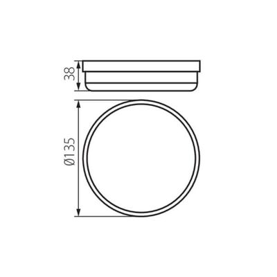 Oprawa kanałowa TOLU O LED 9W-NW-W 720lm 4000K b.neutralna IP-54 Kanlux Miledo - 31497