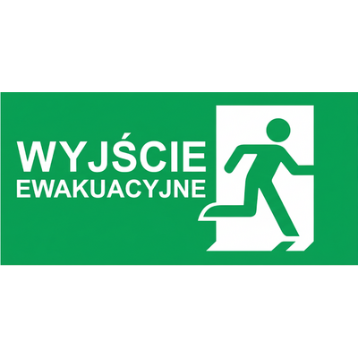 Piktogram WYJŚCIE EWAKUACYJNE NAPIS PRAWO do Oximia, Suprema, Orion DS, Kasjopeja - E13 Intelight - 93057