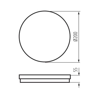 Plafoniera LED BENO ECO 20W CCT O B b.zmienna 1600lm IP-54 Czarny Kanlux - 38383