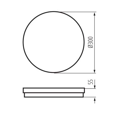 Plafoniera LED BENO ECO 30W CCT O B b.zmienna 2400lm IP-54 Czarny Kanlux - 38385