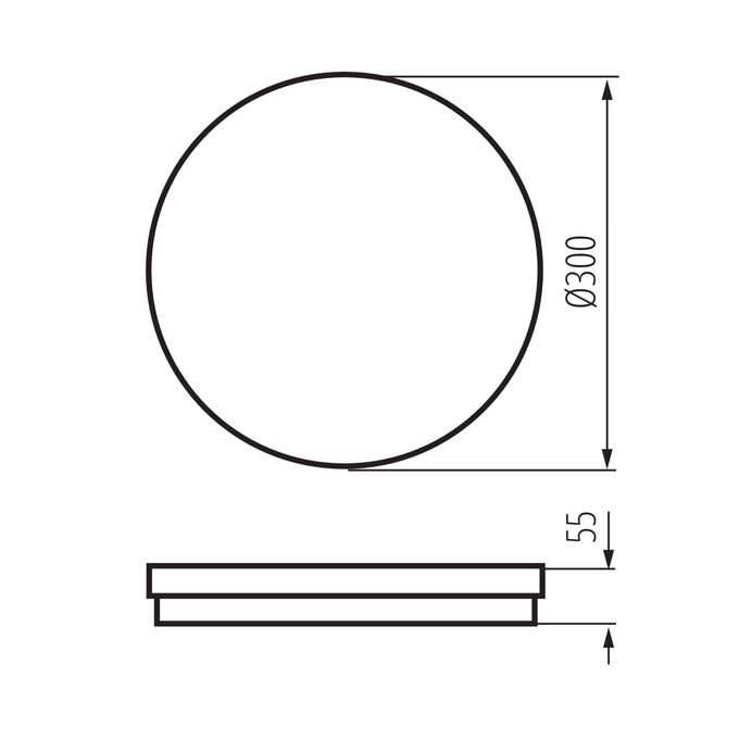 Plafoniera LED BENO ECO 30W CCT O B b.zmienna 2400lm IP-54 Czarny Kanlux - 38385