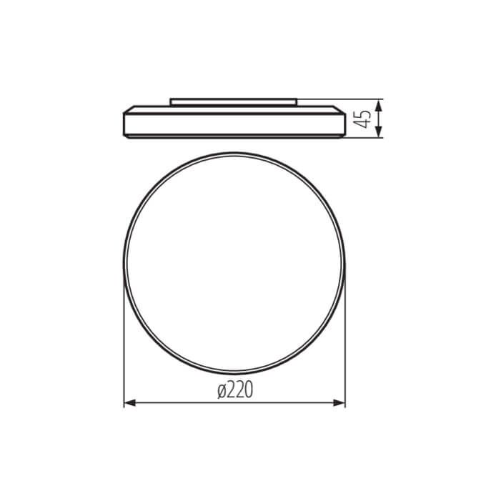 Plafoniera LED DUNO PRO 15W-NW-O 1500lm 4000K b.neutralna Kanlux Miledo - 31240