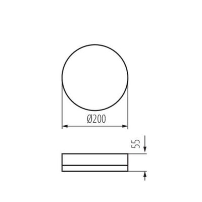 Plafoniera LED IPER LED 10W-NW-O 1200lm 4000K b.neutralna IP-65 Kanlux - 37290