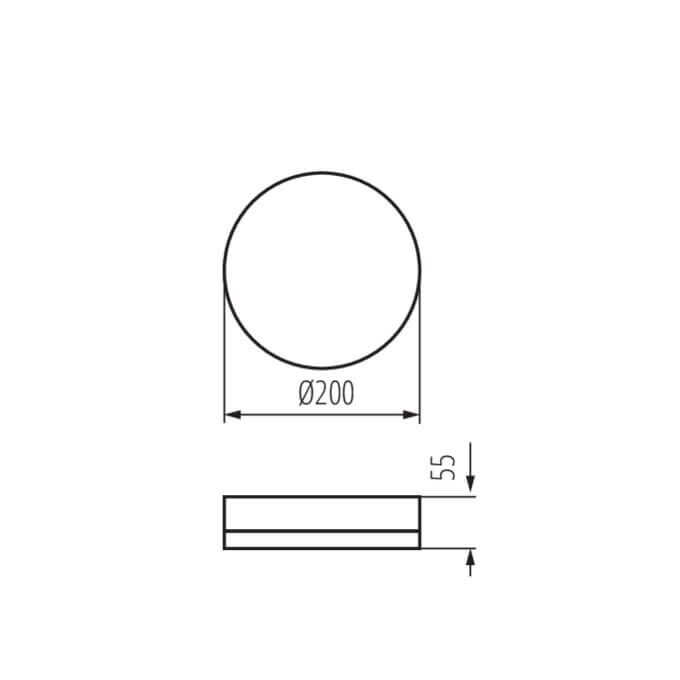 Plafoniera LED IPER LED 10W-NW-O 1200lm 4000K b.neutralna IP-65 Kanlux - 37290