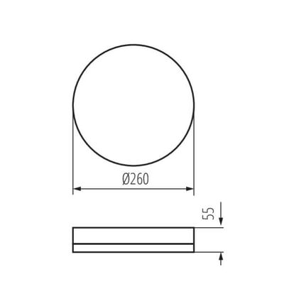 Plafoniera LED IPER LED 26W-NW-O 3120lm 4000K b.neutralna IP-65 Kanlux - 37292