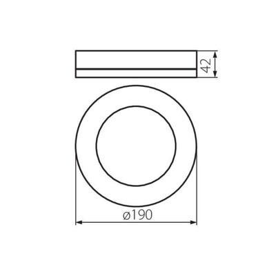 Plafoniera LED TURA LED 15W-NW-O-B 1125lm 4000K b.neutralna IP-65 Kanlux Miledo - 31490