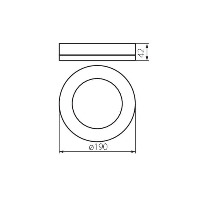 Plafoniera LED TURA LED 15W-NW-O-B 1125lm 4000K b.neutralna IP-65 Kanlux Miledo - 31490