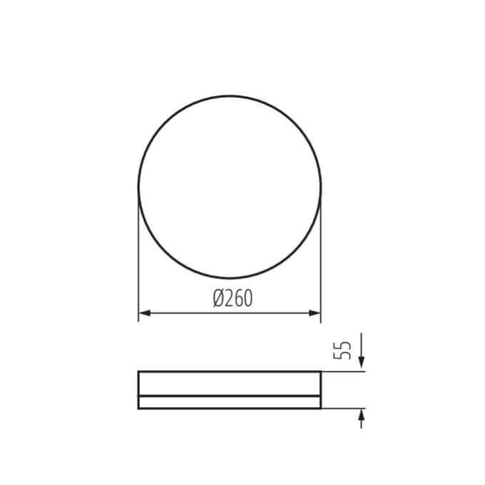 Plafoniera LED z czujnikiem ruchu IPER LED 26W-NW-O-SE 3120lm 4000K b.neutralna IP-65 Kanlux - 37300